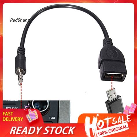 Sc♧35mm Male Audio Aux In Jack To Usb 20 Type A Female Otg Converter Cable Shopee Malaysia