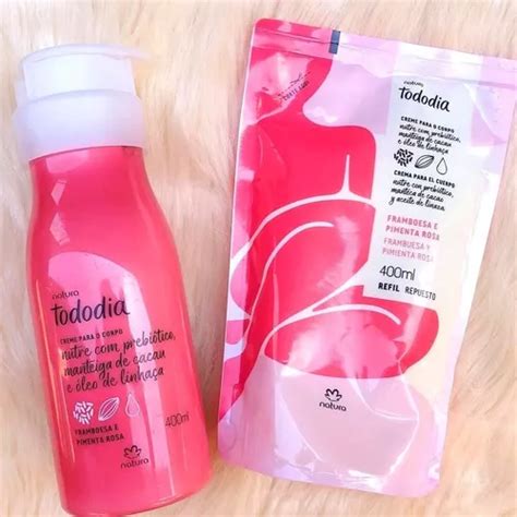 Creme Hidratante Tododia Framboesa E Pimenta Rosa Natura Kit