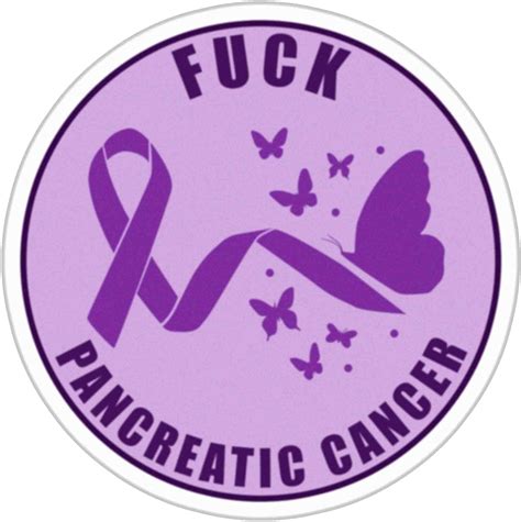 Pancreatic Cancer Sticker Fuck Pancreatic Cancer Pancreatic Cancer Warrior Purple