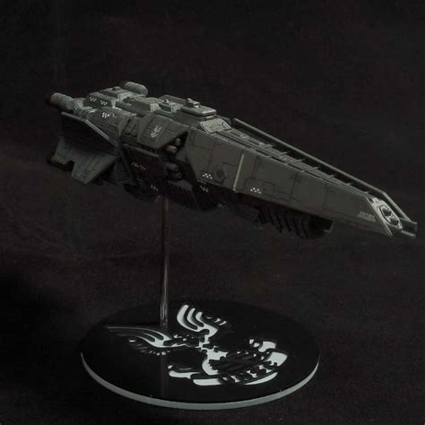 Halo Unsc 3d Printed Warship Halberd Class Destroyer Model Ship Self