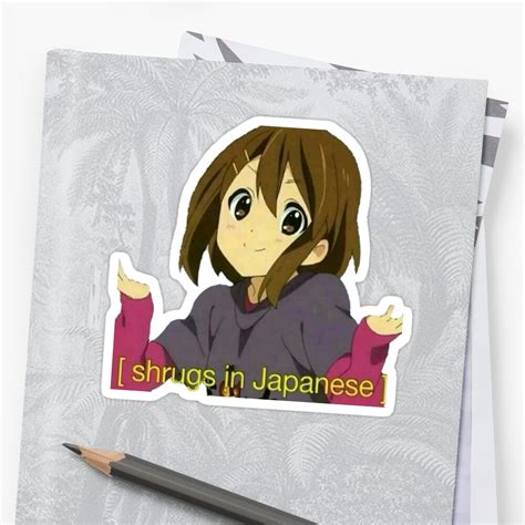 "yui k-on meme" Sticker by connybayers | Redbubble