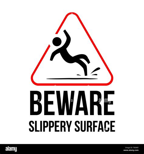 Wet Floor Sign Yellow Triangle With Falling Man In Modern Rounded