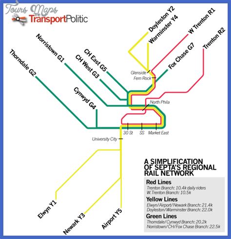 Philadelphia Subway Map - ToursMaps.com