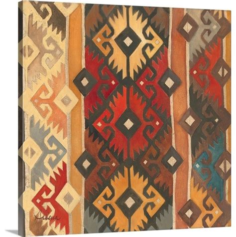 Southwest Pattern Ii Gallery Wrapped Canvas Wall Art Southwestern