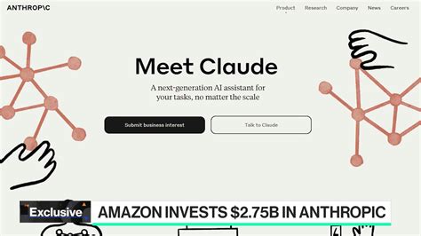 Watch Amazon Invests B In Ai Startup Anthropic Bloomberg