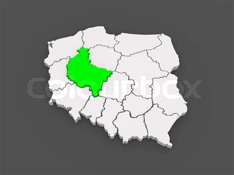 Map Of Wielkopolska Poland Stock Image Colourbox