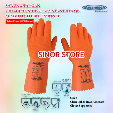 Jual Sarung Tangan Chemical And Heat Resistant Gloves Rf9 Or Summitech