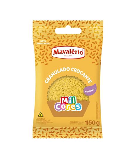 Granulado Crocante Amarelo Mil Cores Maval Rio Maval Rio