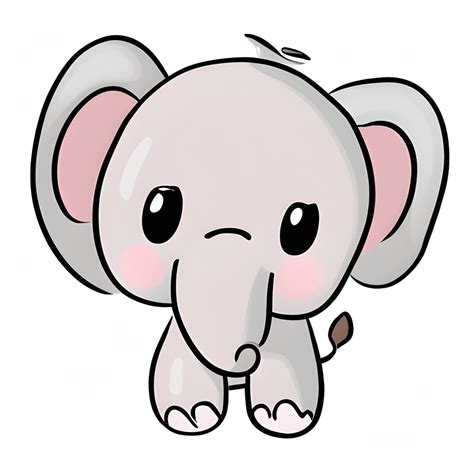 Cute Elephant Drawing