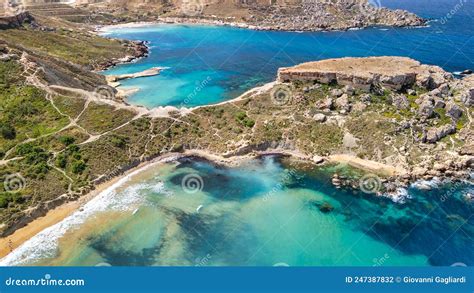 Aerial View Of Paradise Bay From Drone Malta Stock Photo Image Of