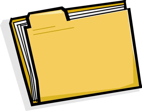 vector illustration  file folder holds loose papers clipartkey