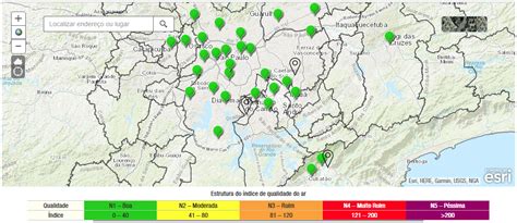 Cetesb Lan A Novo Mapa Da Qualidade Do Ar Georreferenciado Cetesb