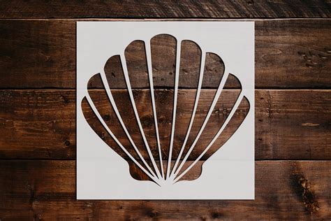 Shell Stencil Reusable Shell Stencil Art Stencil DIY Craft - Etsy