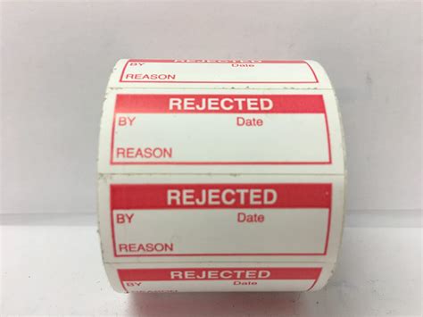 Amazon.com : 350 Calibration Labels RED Rejected Inspection Quality Control Stickers : Office ...