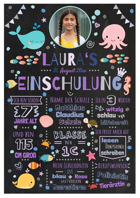 Meilensteintafel Chalkboard Geschenk Zur Einschulung Einschulungs