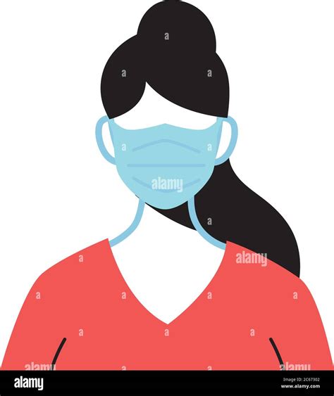 Female Doctor Wearing Surgical Mask Vector Illustration Design Stock Vector Image And Art Alamy