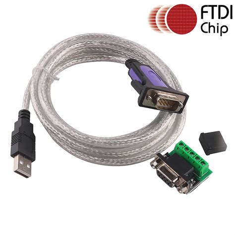 Usb To Db9 Male Rs232 Serial Cable Ftdi Standard Db9 Male 9 Pin 9p With