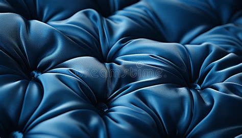 Abstract Blue Wave Pattern On Smooth Silk Backdrop Generated By Ai