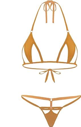 YiZYiF Micro Bikini Brasiliana Donna A Due Pezzi Triangolo Tankini