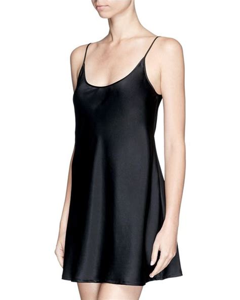 La Perla Silk Satin Slip In Black Save 70 Lyst