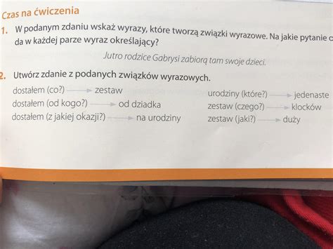 Utw Rz Zdanie Z Podanych Zwi Zk W Wyrazowych