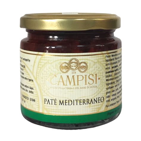 Paté mediterraneo 190 g Campisi Specialità del Mediterraneo