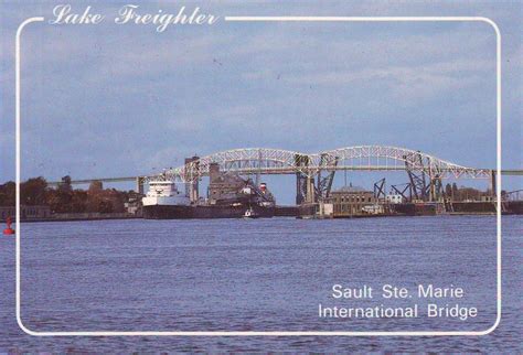 Vintage Sault Ste. Marie International Bridge, Ontario, Canada, Unused Post Card - Etsy