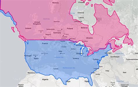 Terrible Maps On Twitter Rt Amazingmap The United States And Canada