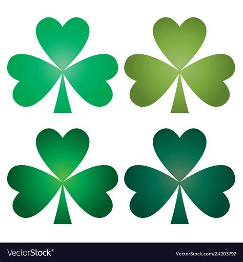 Gradient Shamrocks Royalty Free Vector Image Vectorstock