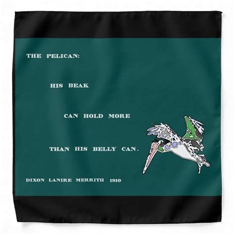 Pelican Bird Funny Poem Bandana Zazzle Funny Poems Pelican Bird Funny