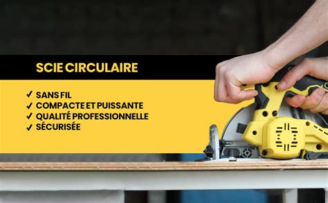 Scie Circulaire Electrique Sans Fil 20V Outil Avec Moteur Sans Balais