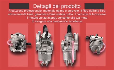 GOOFIT Carburatore 13 Pz13 Minimoto Moto Sostituzione Per 2 Tempi 47cc