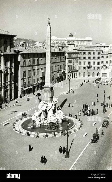 Aerial View Of Piazza Navona Rome Italy Stock Photo Alamy