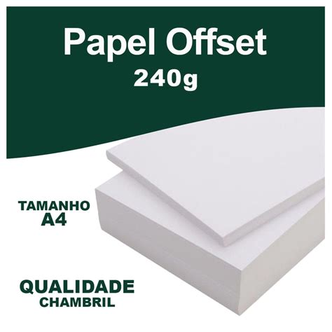 Papel Offset G Formato A Chambril X Pacote Folhas