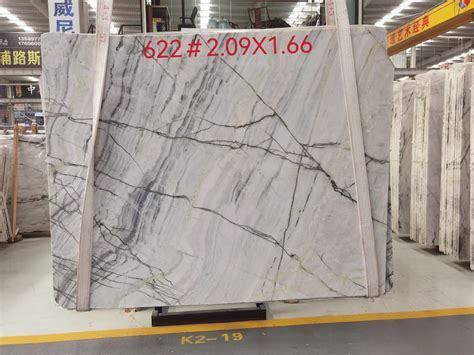 Cheap Chinese Guangxi White Stone Slab Tile Grey Vein Wall Cladding