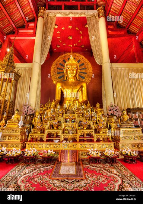 Temple interior in Thailand Stock Photo - Alamy