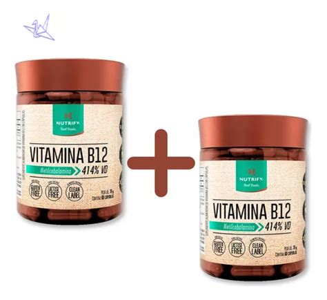 Kit 2x Vitamina B12 Metilcobalamina 60 Cápsulas Nutrify