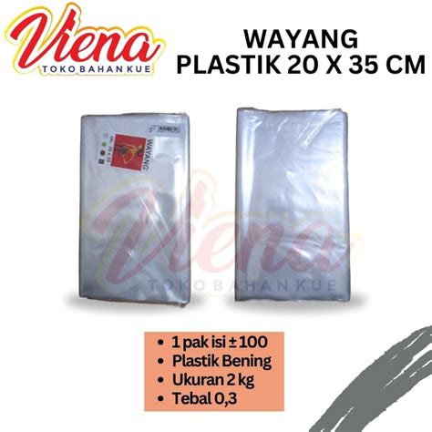 Jual Wayang Plastik Tebal M Ukur X Cm X Cm Plastik Bening