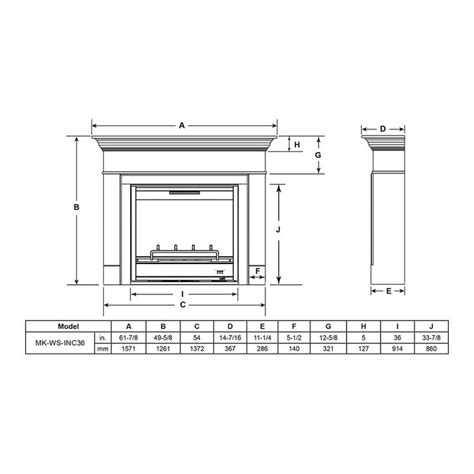 Simplifire Inception In Electric Fireplace With Wescott Mantel