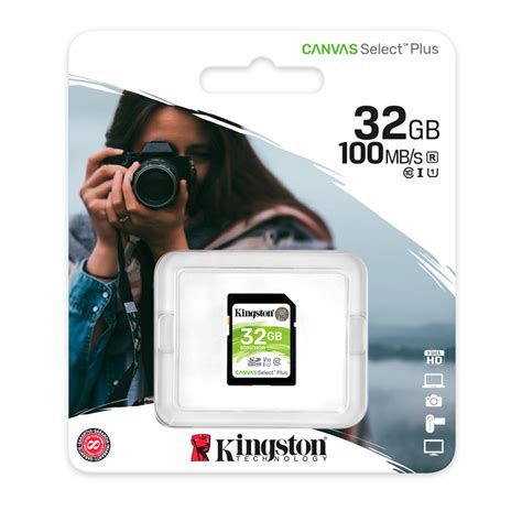 Memoria Card SD Kingston Canvas Select Plus 32 GB UHS I Speed Class 1