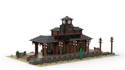 Lego Moc Western Gare Train Station Bahnhof Moc By Mimi68