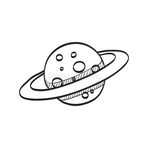 Icono De Esbozo Planetario Saturn Ilustraci N Del Vector Ilustraci N