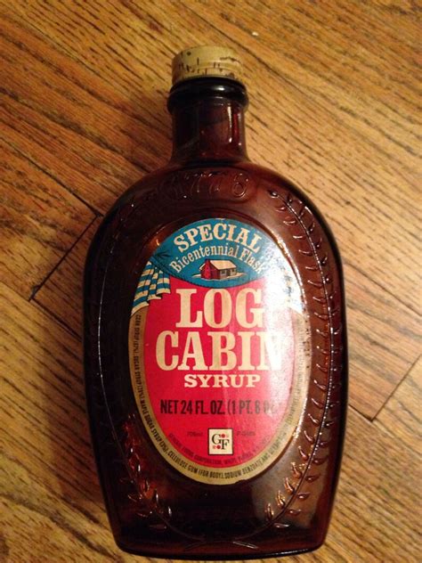 Bicentennial LOG CABIN SYRUP Bottle - Etsy