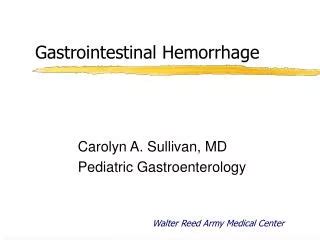 Ppt Acute Upper Gastrointestinal Hemorrhage Powerpoint Presentation