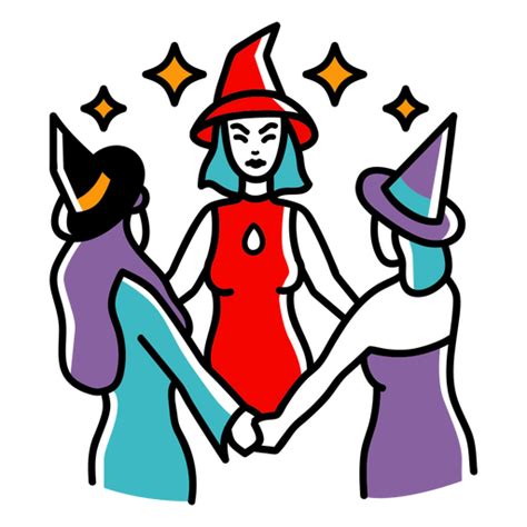 Group Of Young Witches Png And Svg Design For T Shirts