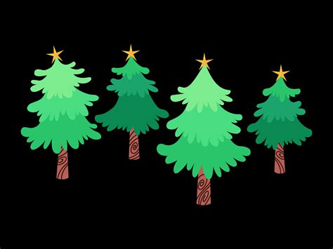 Christmas Pine Trees Clip Arts Graphic By Ekaraksasa · Creative Fabrica