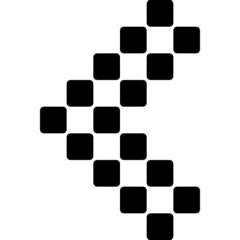 Left Arrow Point Of Small Squares Pattern Icon