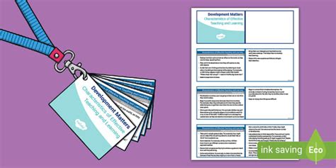 Lanyard Sized Eyfs Characteristics Of Effective Teaching And Learning Cards