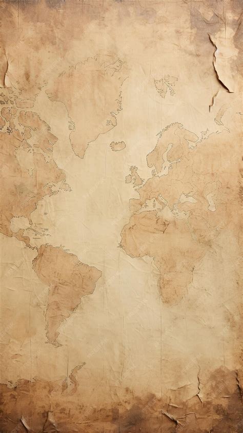 Premium Photo | Old paper world map texture background