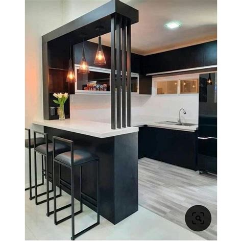 Jual Meja Bar Minimalis Modern HPL Luxury 120 Cm Dan 150 Cm Full Set